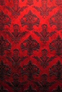 红色华丽花纹壁纸纹理