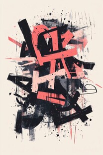 抽象涂鸦艺术作品