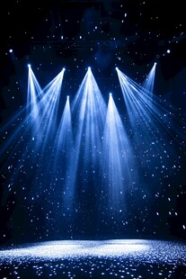 蓝色梦幻舞台灯光秀