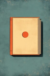 复古风格带红点的精装书籍