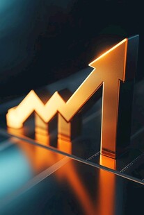 金色增长箭头 业绩攀升象征
