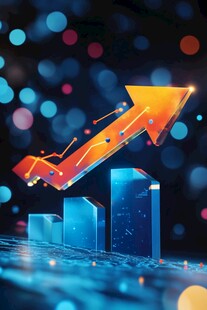 向上攀升的商业图表