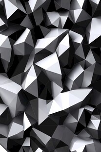 黑白多边形几何抽象图案