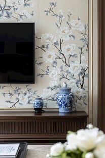 中式客厅的雅致电视墙装饰