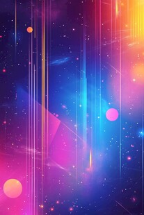 梦幻炫彩星空背景