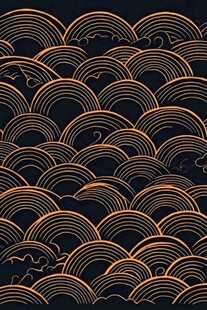 中式海浪纹图案背景