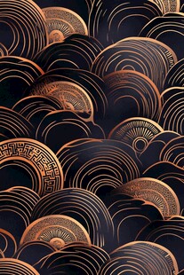 黑金中式云纹精美图案