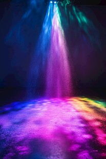 梦幻彩色光束舞台灯光秀