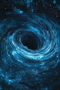 深邃宇宙黑洞旋涡景象