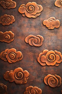 复古铜云纹装饰图案