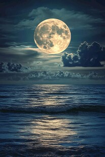 海上明月夜 唯美自然景观