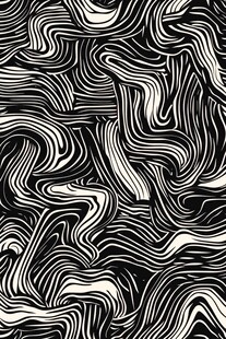 黑白线条抽象纹理图案
