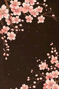 浪漫樱花边框背景图