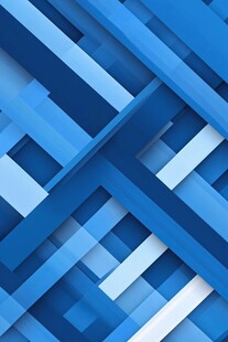 蓝色几何拼接立体背景图