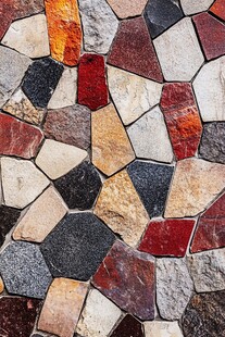 多彩拼接石砖墙面纹理