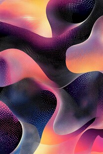 梦幻流体渐变抽象艺术图案
