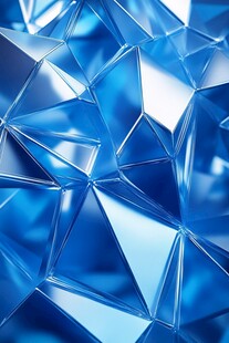 蓝色多边形几何晶体纹理