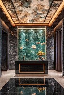 中式奢华玄关的典雅景致