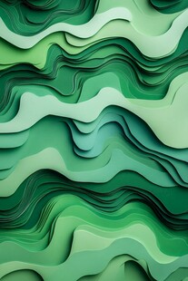 绿色波浪形立体纹理背景