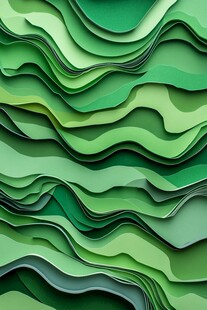 绿色立体波浪纹理背景图