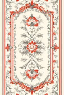 欧式古典花卉地毯图案