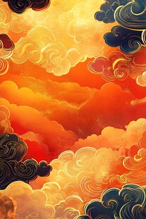绚丽国风云海图