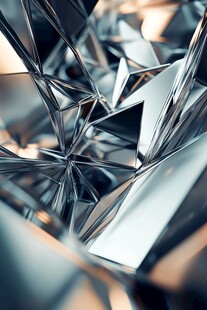 金属几何晶体结构特写