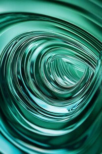 绿色螺旋纹理抽象艺术图
