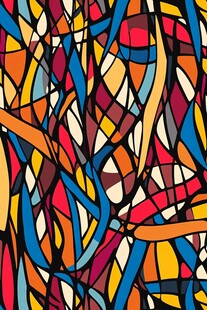 多彩抽象线条图案艺术