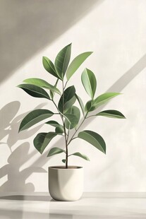 室内绿植 简约盆栽的光影之美