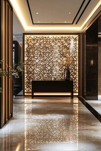 中式奢华门厅装饰设计