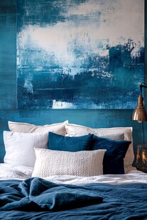 蓝白卧室 温馨舒适的休憩空间