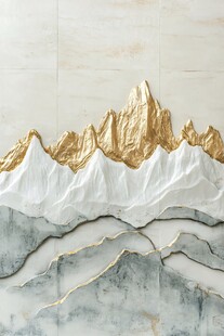 金色山峦大理石纹理艺术