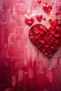 浪漫红心背景图