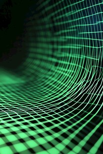 绿色网格科技感抽象背景