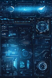 科技感十足的虚拟数据界面