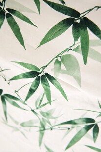 竹叶图案 清新雅致织物