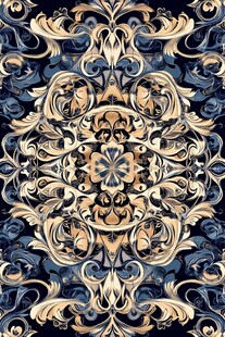 复古华丽花纹图案设计