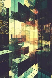 梦幻几何玻璃建筑景观
