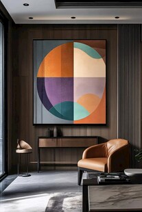 现代客厅的艺术装饰挂画