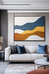 现代简约风客厅艺术挂画