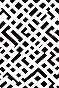 黑白几何方块交错图案