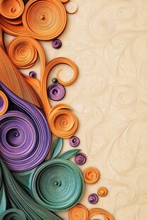 多彩衍纸艺术装饰图案