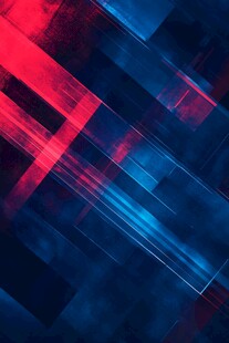 红蓝交错炫彩几何背景图