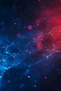 梦幻科技感粒子连线背景