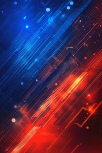 红蓝科技动感线条背景图