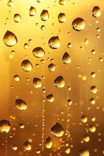 金色水珠 梦幻般的视觉盛宴