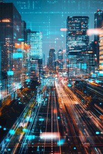 未来都市科技夜景