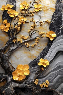 金枝玉花立体装饰艺术画