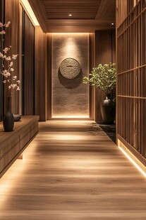 中式禅意走廊的静谧之美